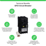 Square D Homeline 30 Amp 2-Pole GFCI Circuit Breaker