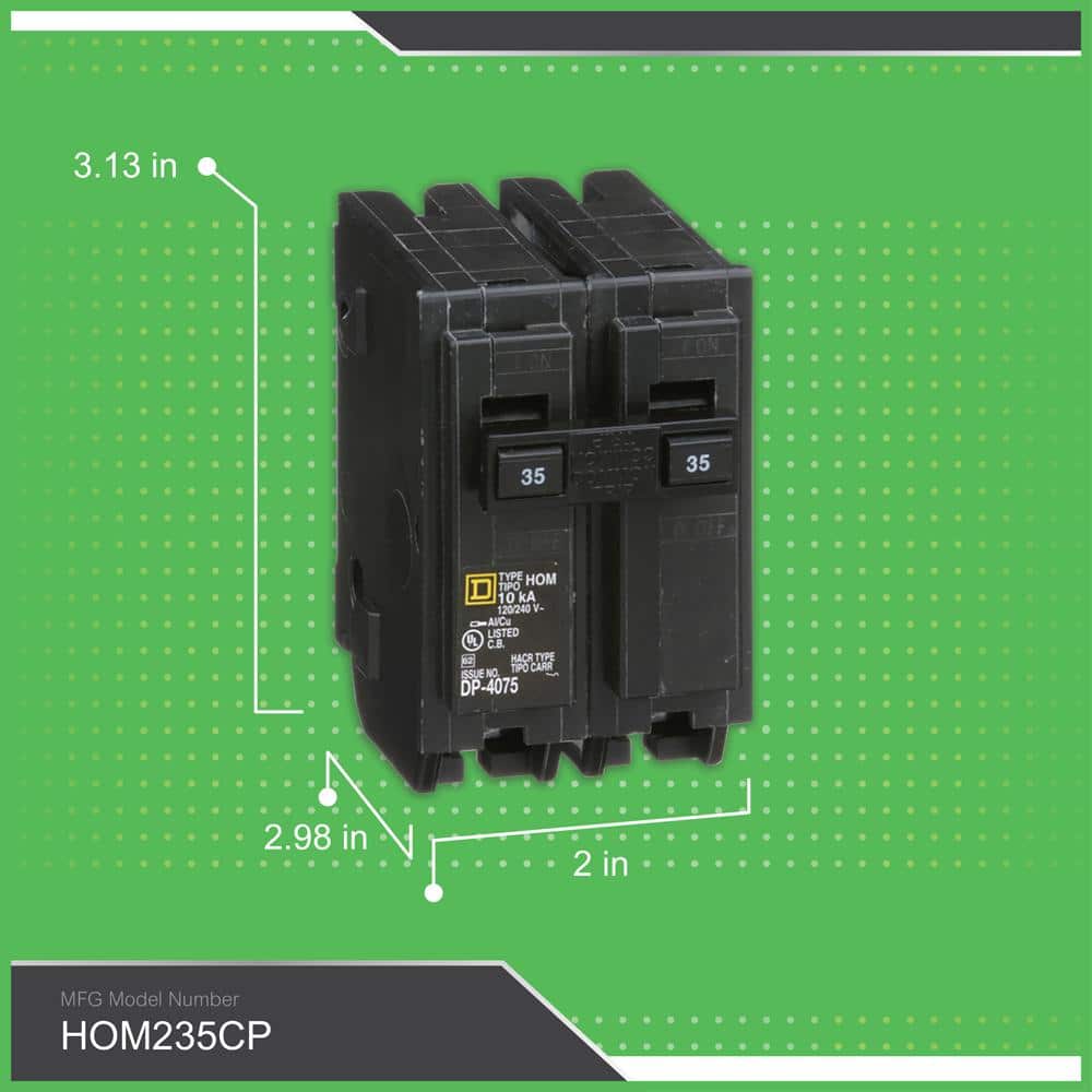 Square D Homeline 35 Amp 2-Pole Circuit Breaker