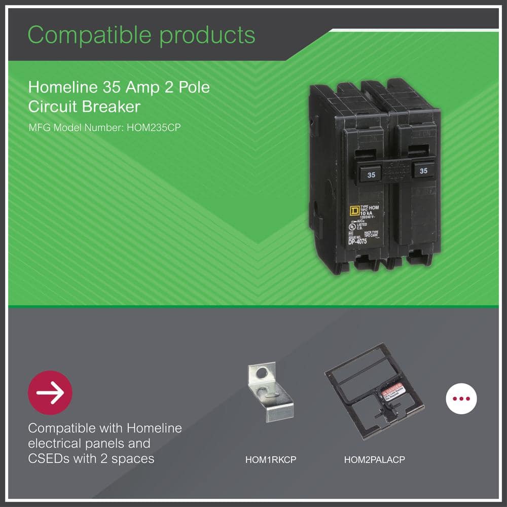 Square D Homeline 35 Amp 2-Pole Circuit Breaker