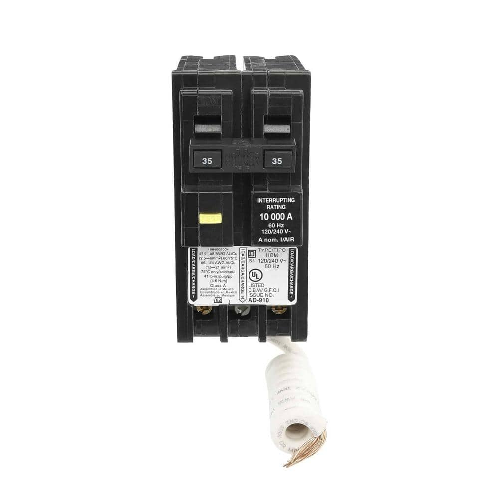 Square D Homeline 35 Amp 2-Pole GFCI Circuit Breaker