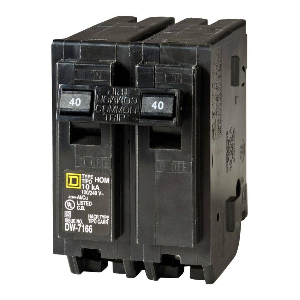 Square D Homeline 40 Amp 2-Pole Circuit Breaker(HOM240CP)