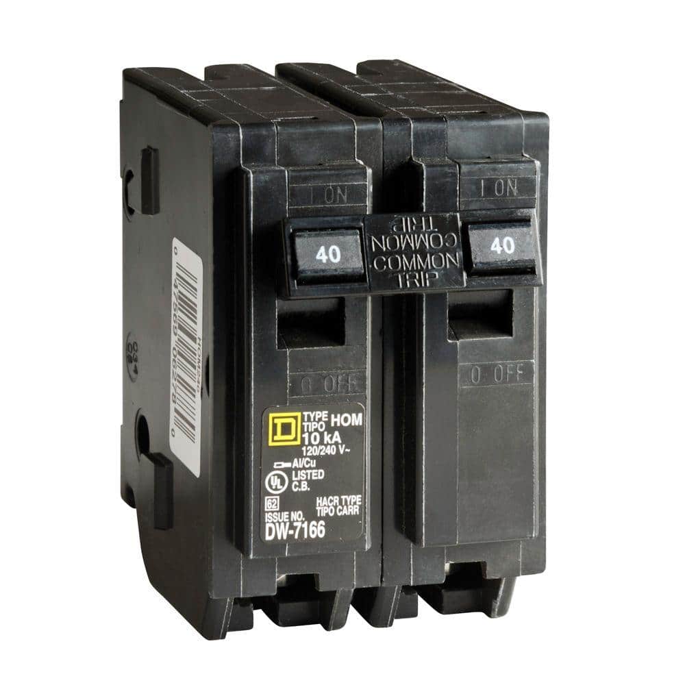 Square D Homeline 40 Amp 2-Pole Circuit Breaker, HOM240CP
