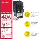 Square D Homeline 40 Amp 2-Pole GFCI Circuit Breaker