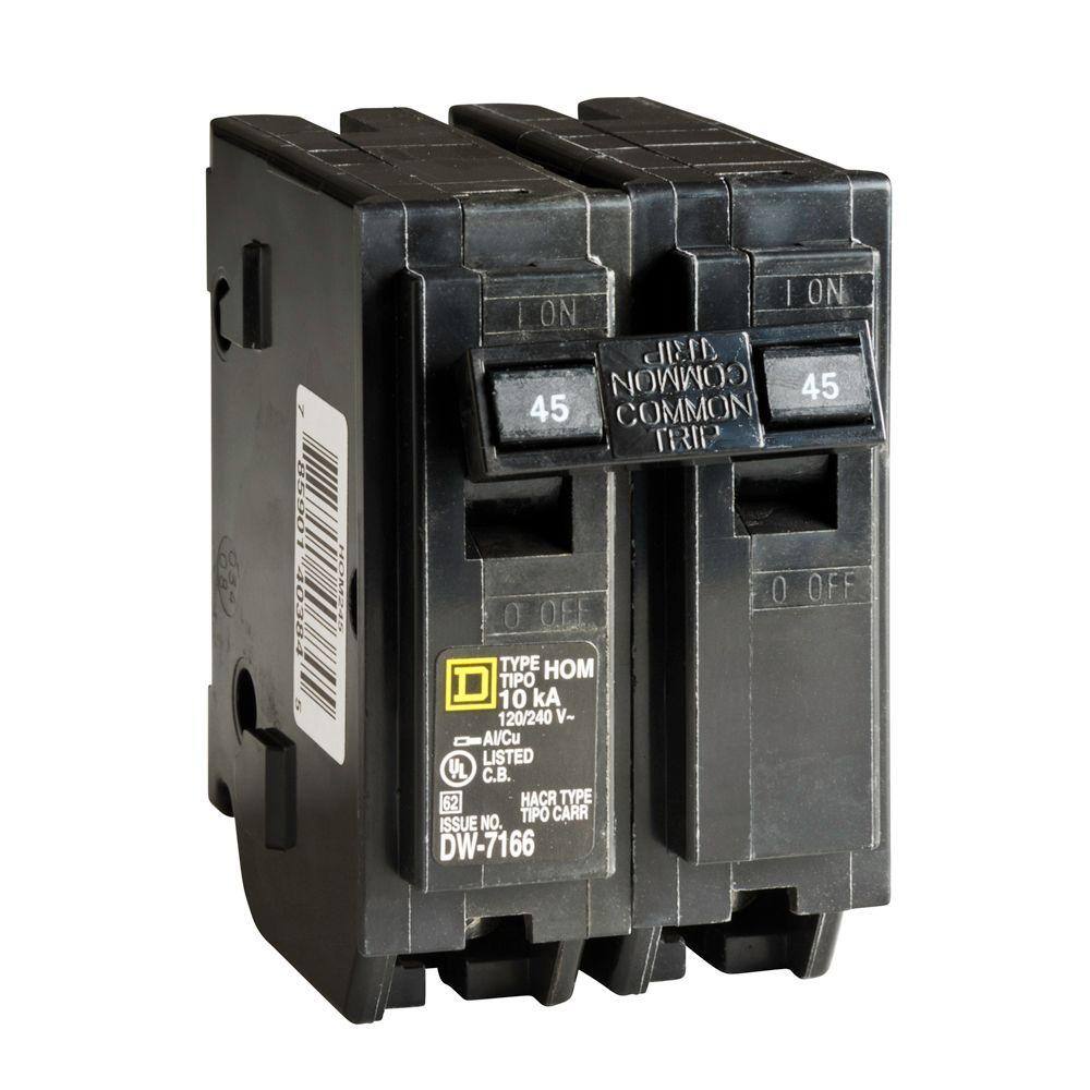 Square D Homeline 45 Amp 2-Pole Circuit Breaker