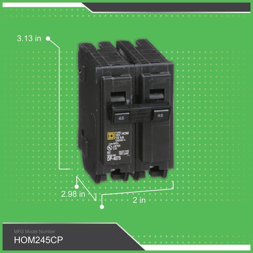 Square D Homeline 45 Amp 2-Pole Circuit Breaker