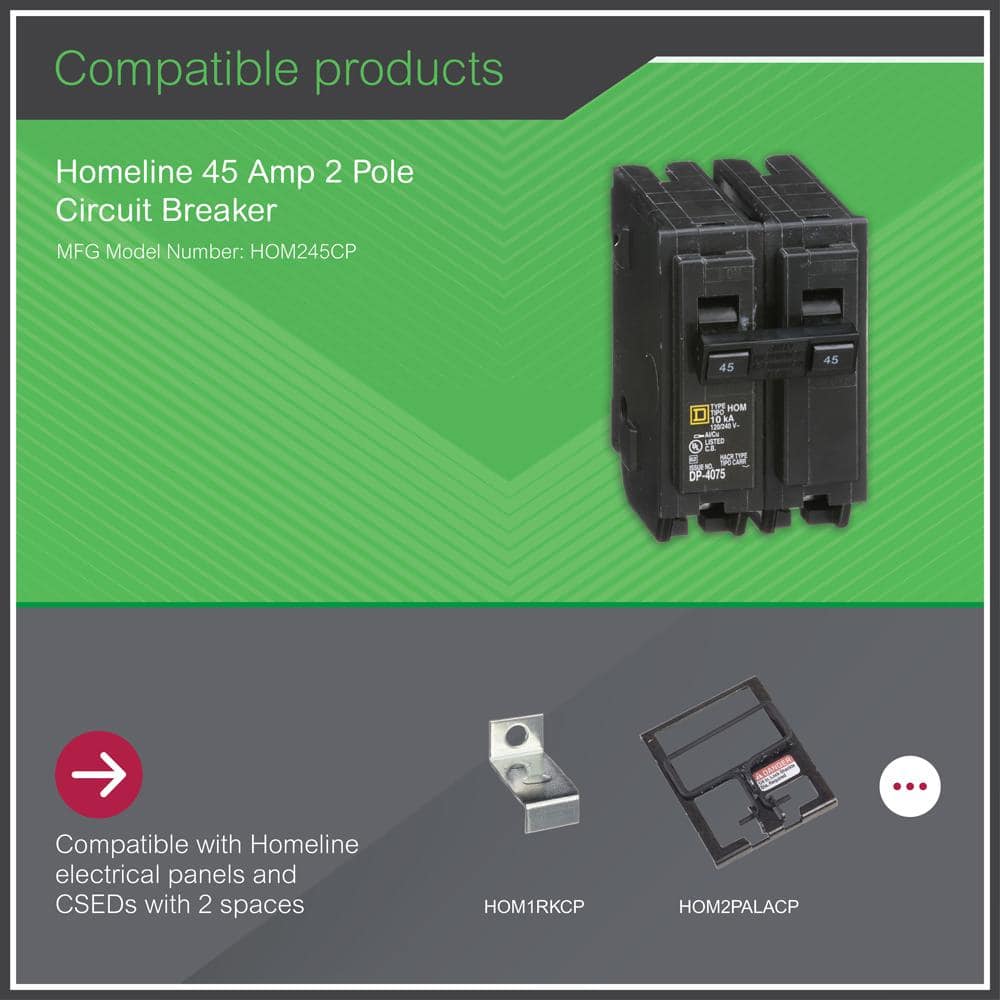 Square D Homeline 45 Amp 2-Pole Circuit Breaker