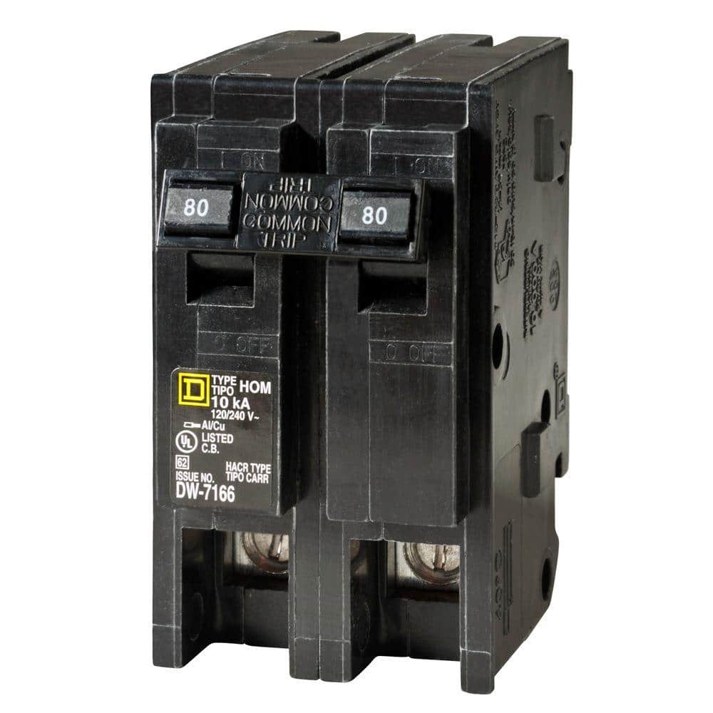 Square D Homeline 80 Amp 2-Pole Circuit Breaker