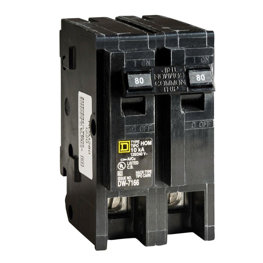 Square D Homeline 80 Amp 2-Pole Circuit Breaker
