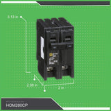 Square D Homeline 80 Amp 2-Pole Circuit Breaker