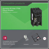 Square D Homeline 80 Amp 2-Pole Circuit Breaker