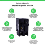 Square D Homeline 80 Amp 2-Pole Circuit Breaker