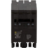 Square D Homeline 2-15 Amp Single-Pole 1-20 Amp 2-Pole Quad Tandem Circuit Breaker