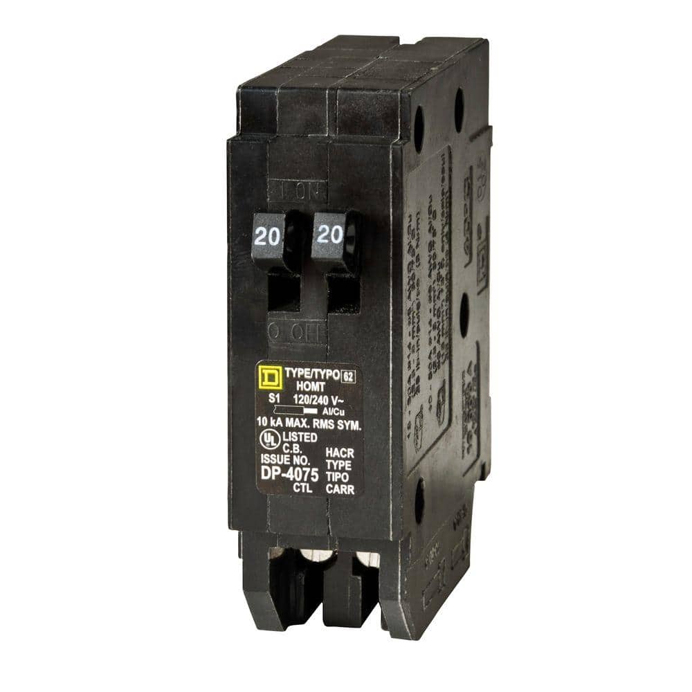 Square D Homeline 2-20 Amp Single-Pole Tandem Circuit Breaker