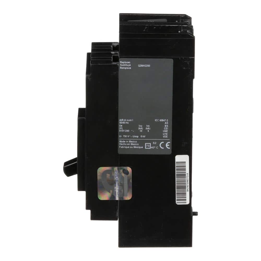 Square D PowerPact 200 Amp 65kA 2-Pole Q-Frame Molded Case Circuit Breaker
