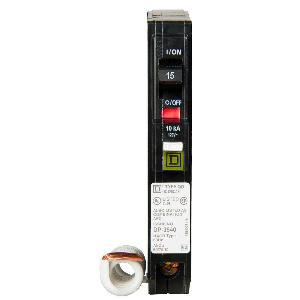 Square D QO 15 Amp Single-Pole Combination Arc Fault Circuit Breaker (9-pack)