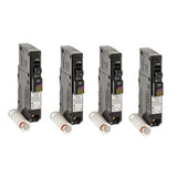 Square D QO 15 Amp Single-Pole Dual Function (CAFCI and GFCI) Circuit Breaker (4-Pack)