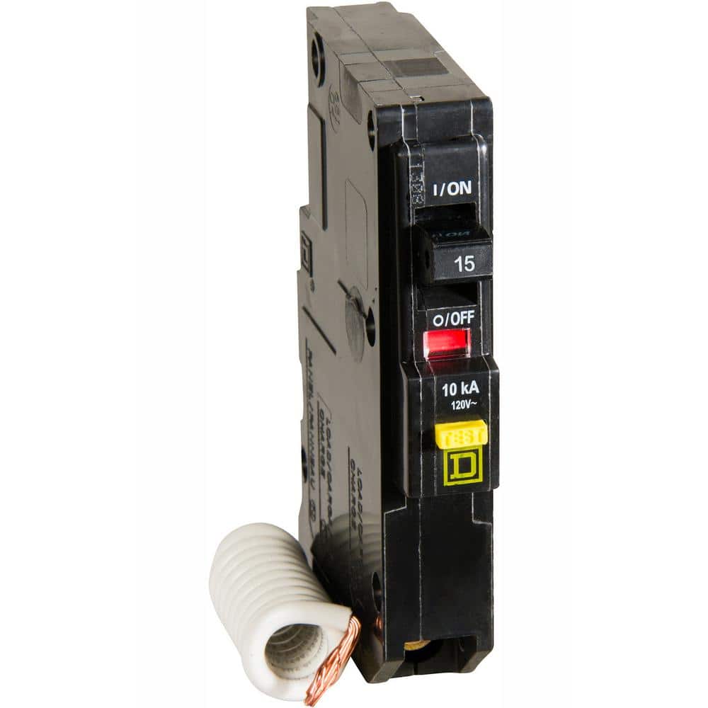Square D QO Qwik-Gard 15 Amp Single-Pole GFCI Circuit Breaker