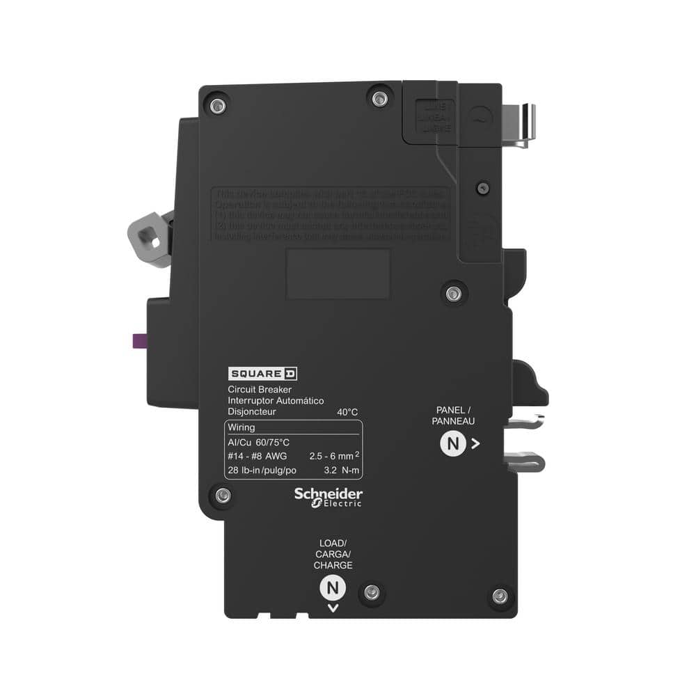 Square D QO 15 Amp 120-Volt Single-Pole Plug-On Neutral Dual Function (CAFCI and GFCI) Circuit Breaker