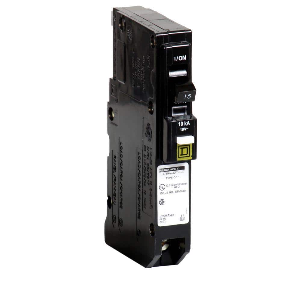 Square D QO 15 Amp Single-Pole Plug-On Neutral Combination Arc Fault Circuit Breaker (6-Pack)