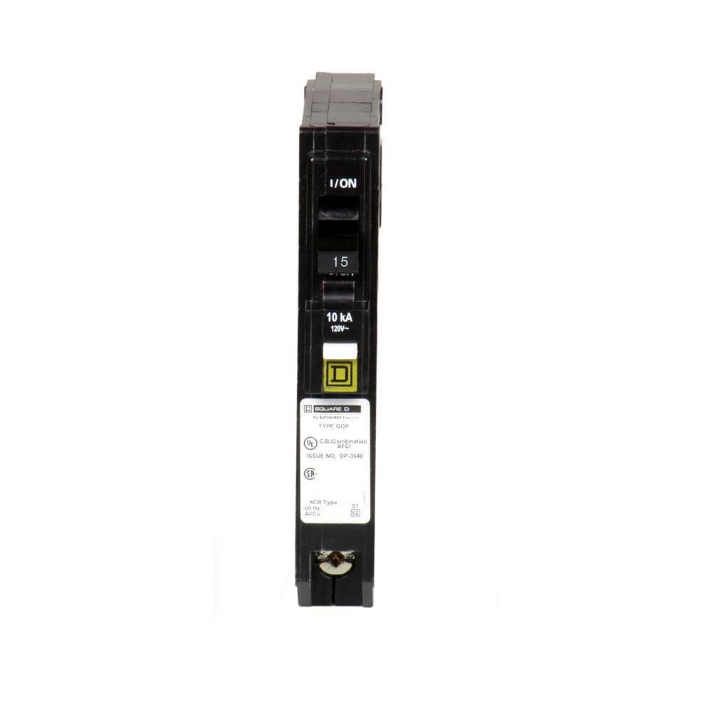 Square D QO 15 Amp Single-Pole Plug-On Neutral Combination Arc Fault Circuit Breaker (9-pack)