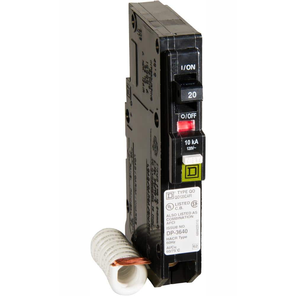 Square D QO 20 Amp Single-Pole Combination Arc Fault Circuit Breaker(QO120CAFIC)