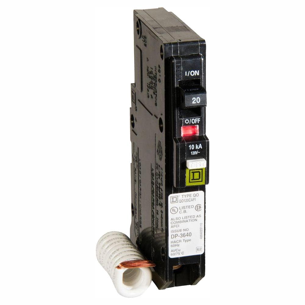 Square D QO 20 Amp Single-Pole Combination Arc Fault Circuit Breaker (6-Pack)