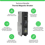 Square D QO 20 Amp Single-Pole Circuit Breaker, QO120CP