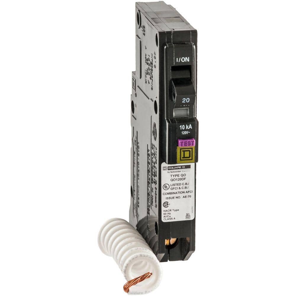 Square D QO 20 Amp Single-Pole Dual Function (CAFCI and GFCI) Circuit Breaker (4-Pack)