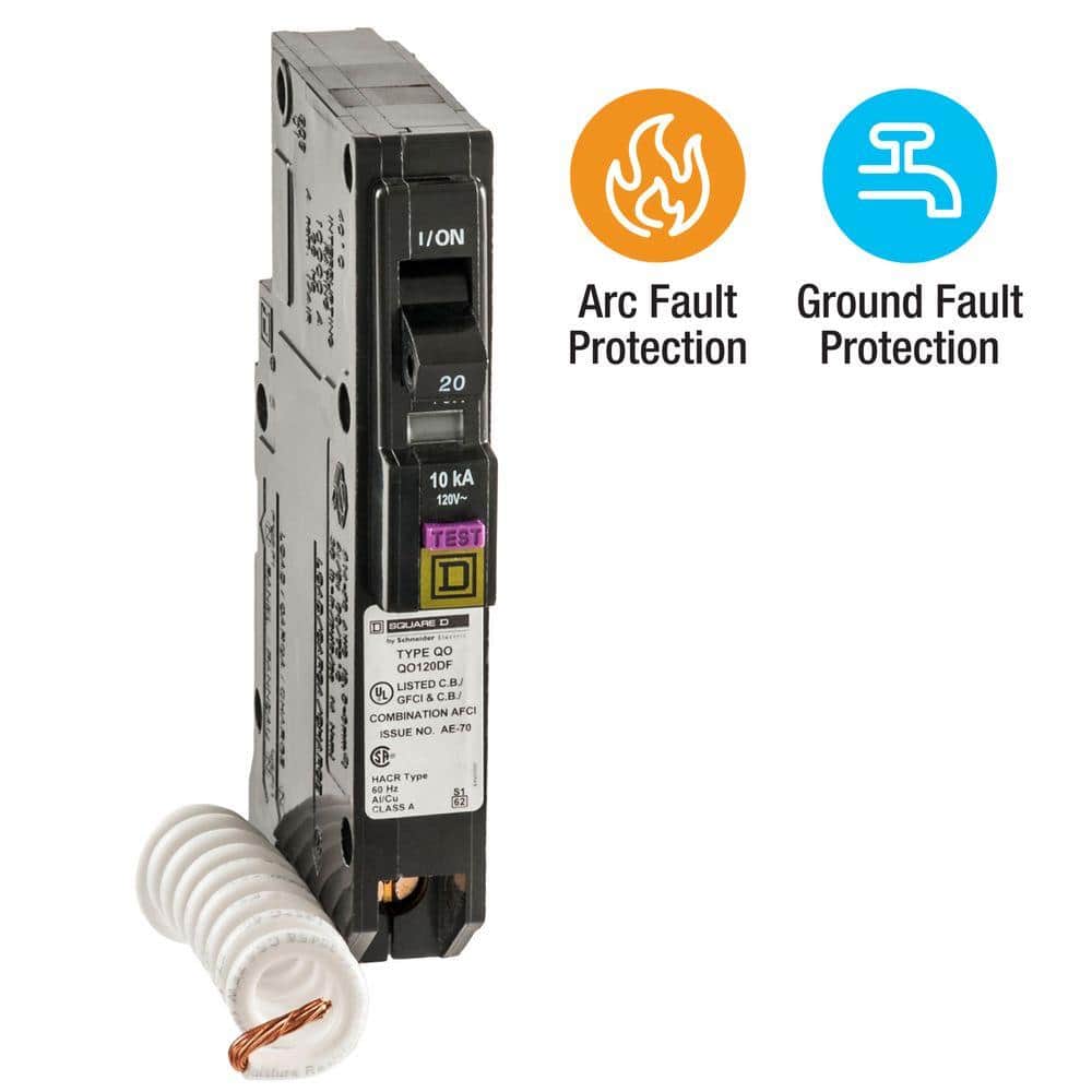 Square D QO 20 Amp Single-Pole Dual Function (CAFCI and GFCI) Circuit Breaker (9-pack)