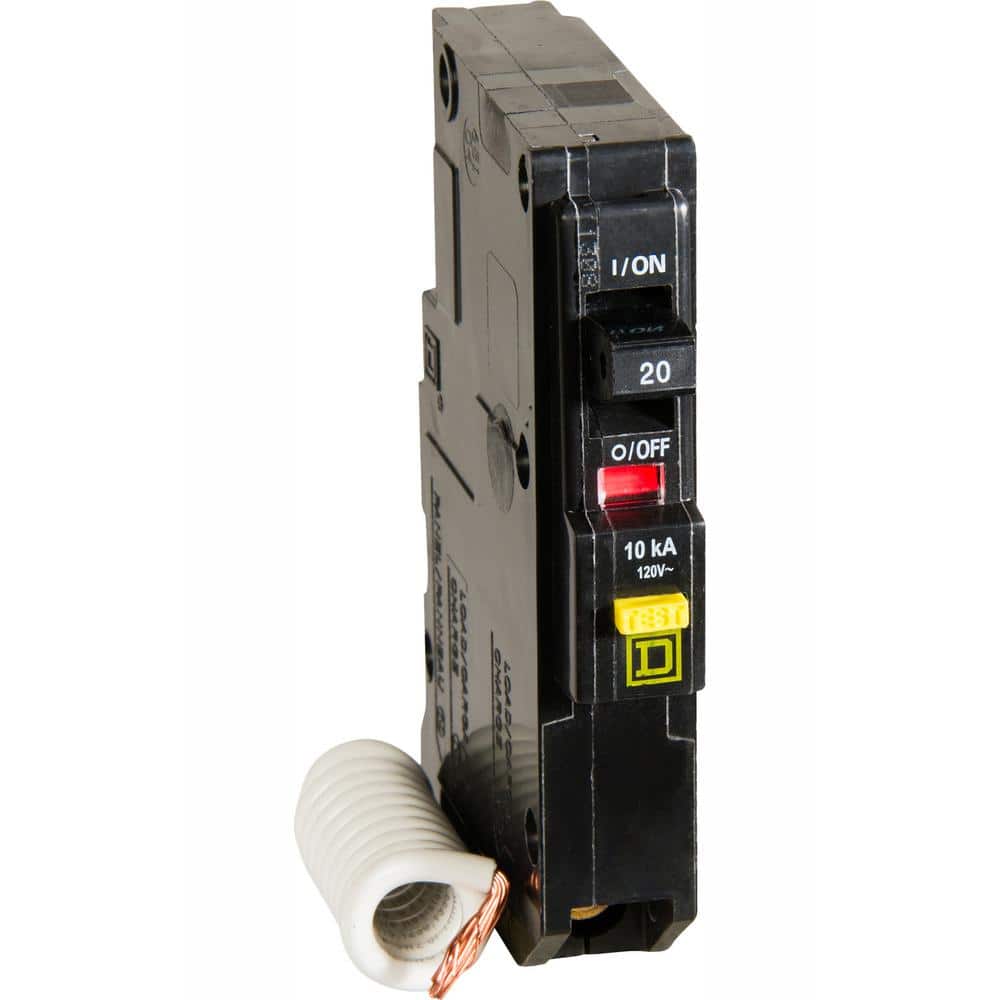 Square D QO Qwik-Gard 20 Amp Single-Pole GFCI Circuit Breaker
