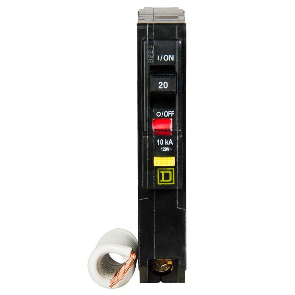 Square D QO Qwik-Gard 20 Amp Single-Pole GFCI Circuit Breaker