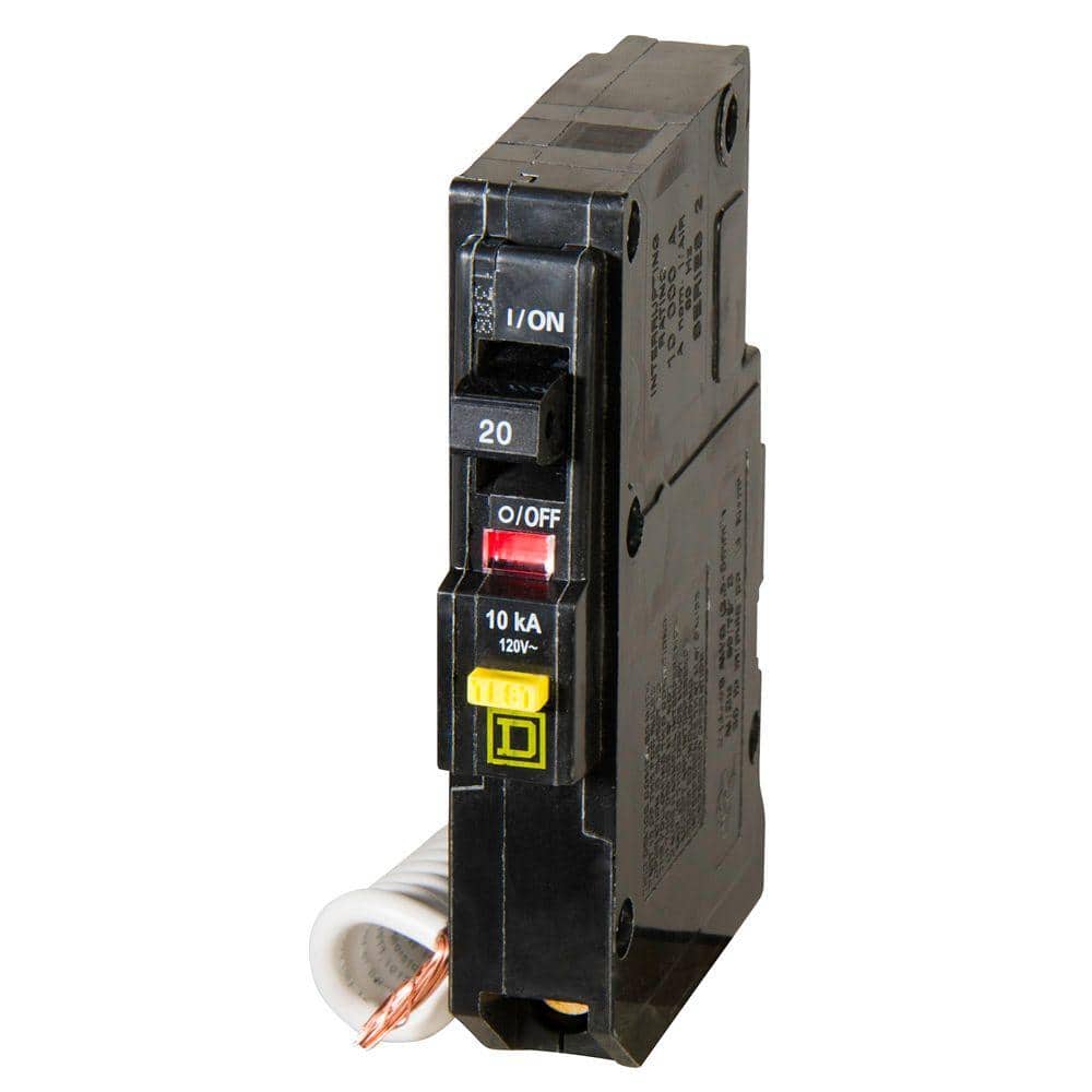 Square D QO Qwik-Gard 20 Amp Single-Pole GFCI Circuit Breaker