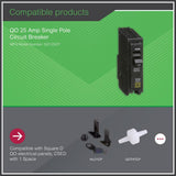Square D QO 25 Amp Single-Pole Circuit Breaker
