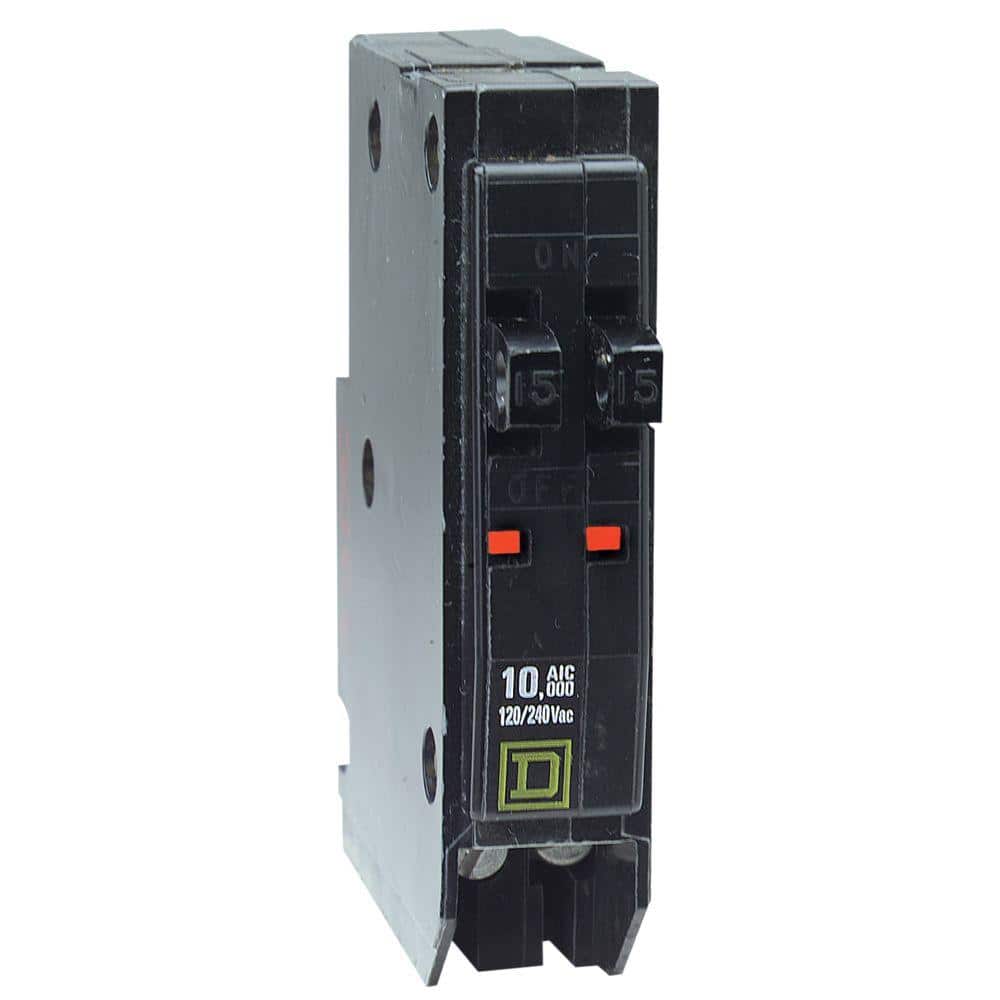 Square D QO 2-15 Amp Single-Pole Tandem Circuit Breaker