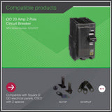 Square D QO 20 Amp 2-Pole Circuit Breaker(QO220CP)