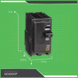 Square D QO 20 Amp 2-Pole Circuit Breaker(QO220CP)