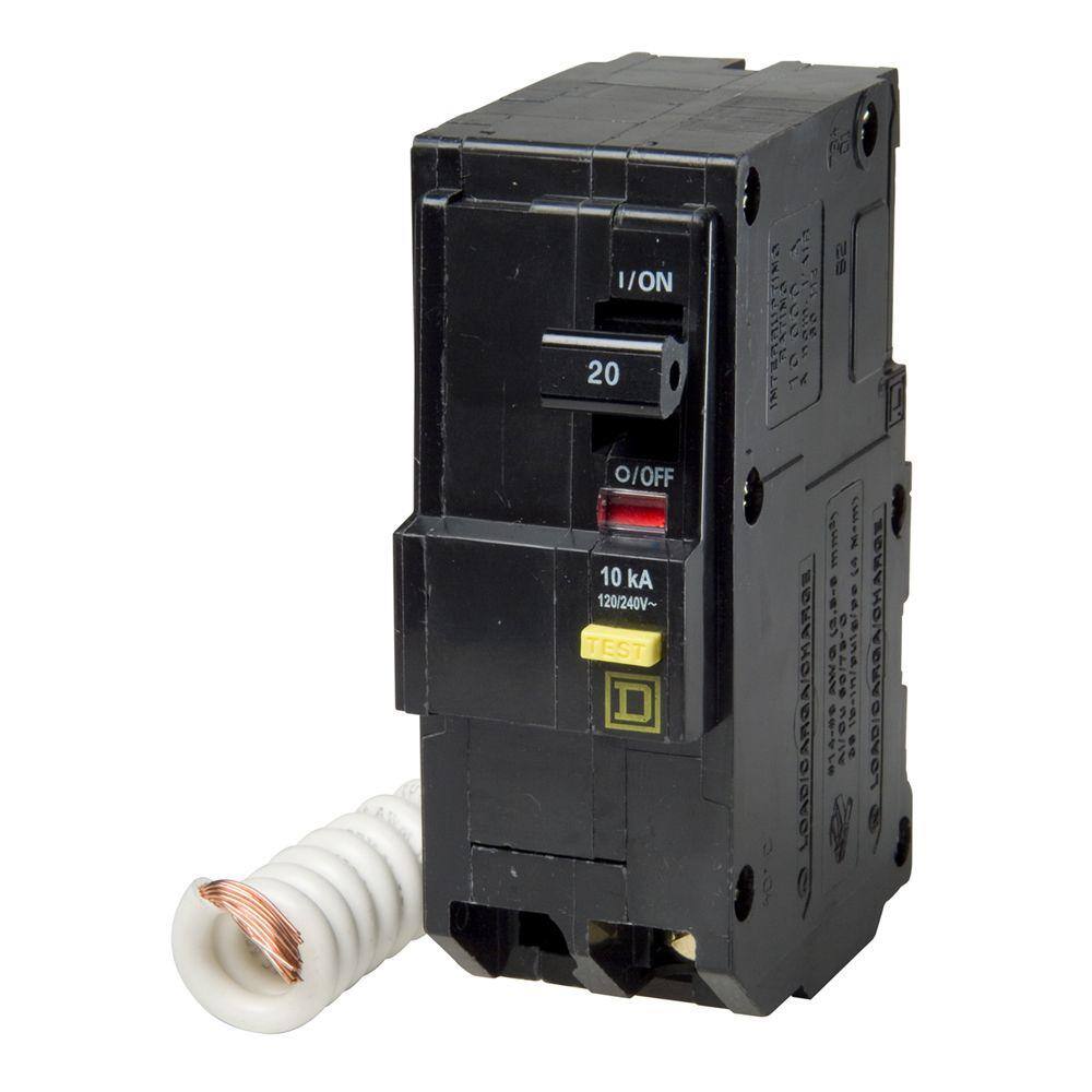 Square D QO Qwik-Gard 20 Amp 2-Pole GFCI Breaker