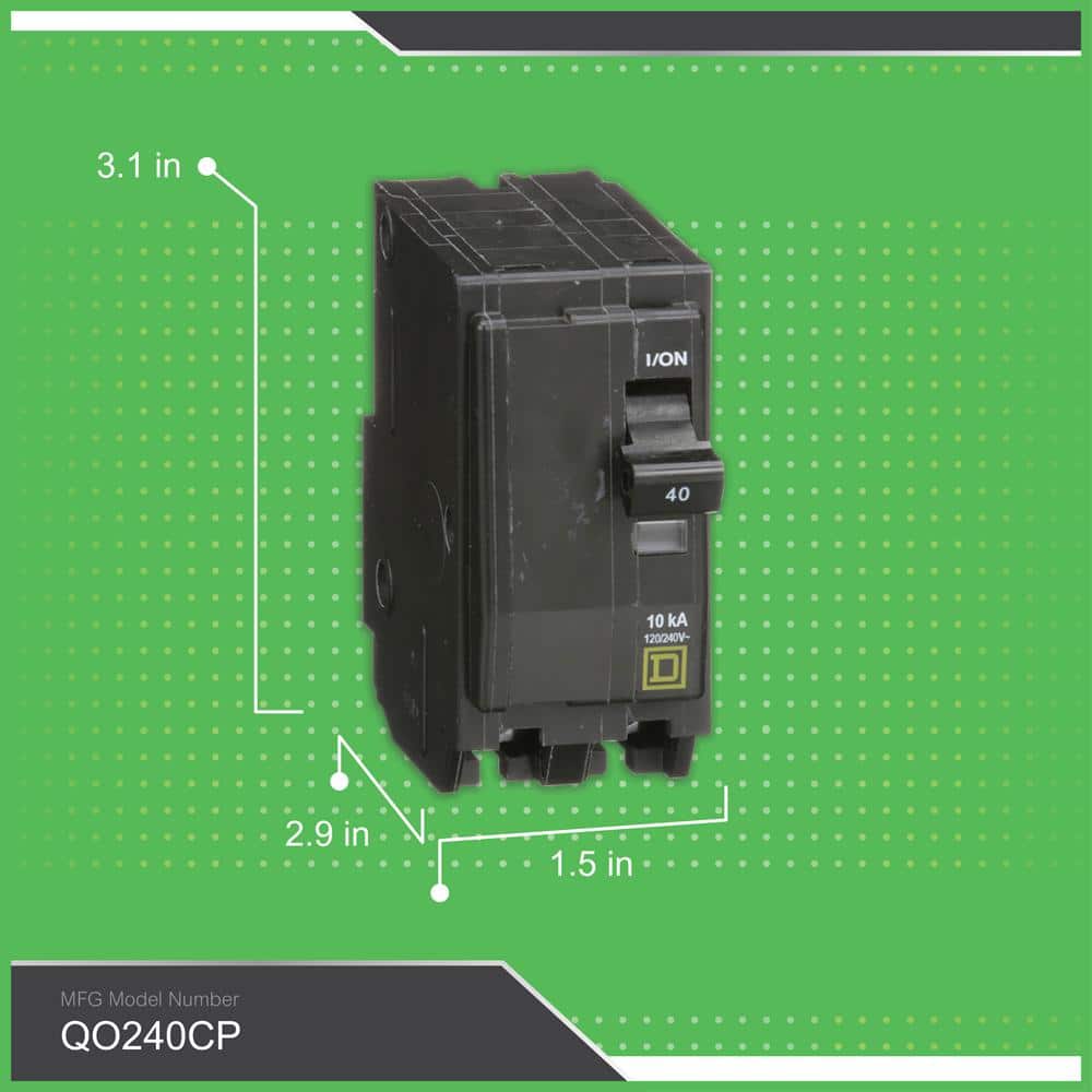 Square D QO 40 Amp 2-Pole Circuit Breaker(QO240CP)