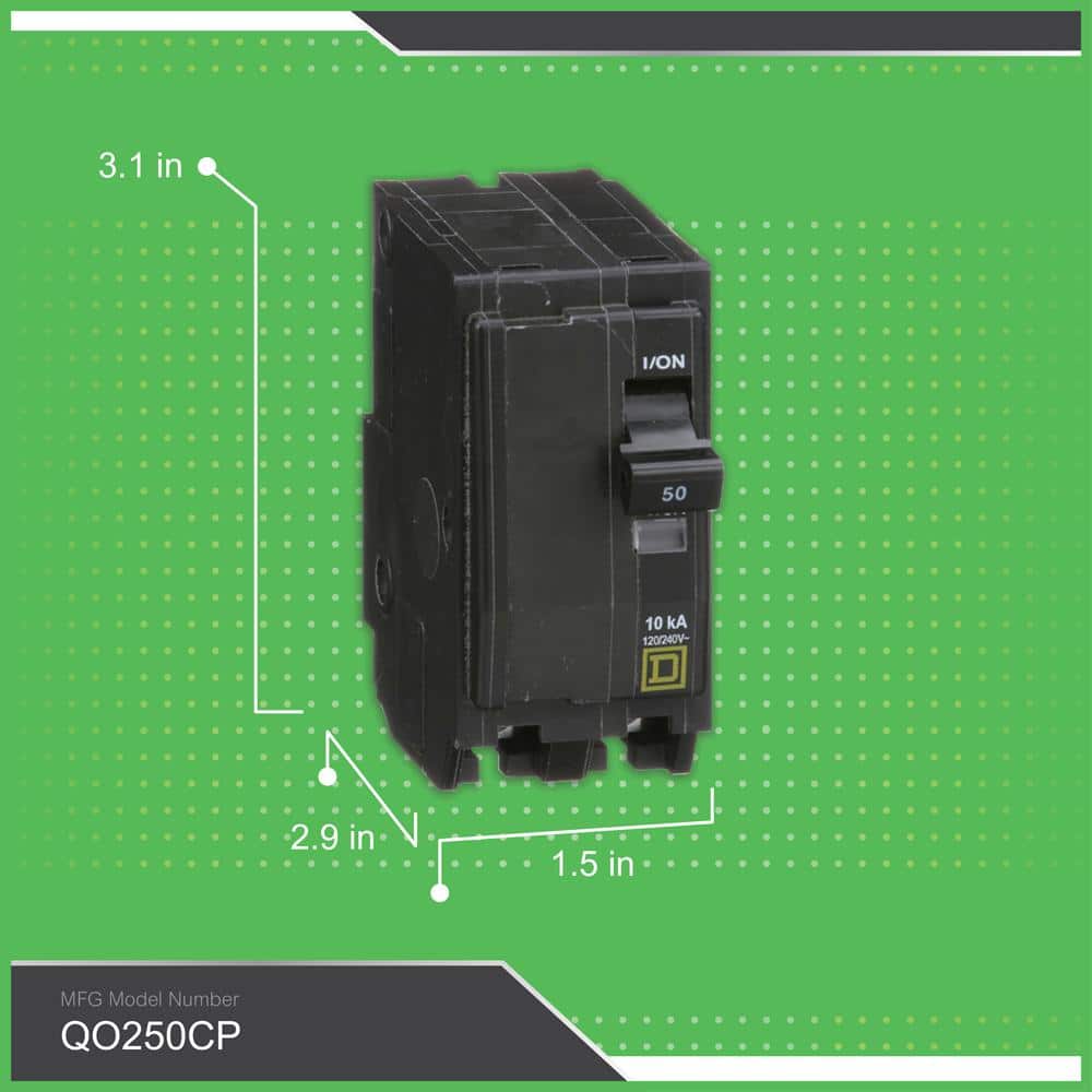 Square D QO 50 Amp 2-Pole Circuit Breaker(QO250CP)