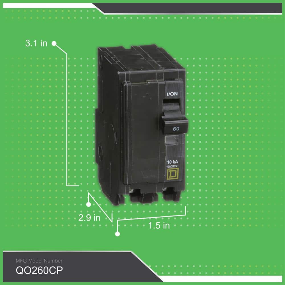 Square D QO 60 Amp 2-Pole Circuit Breaker(QO260CP)
