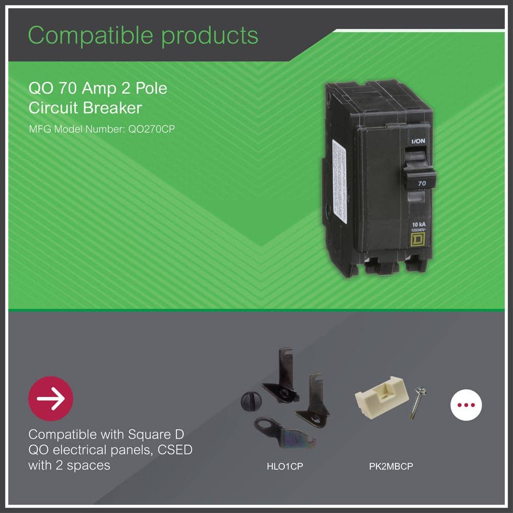 Square D QO 70 Amp 2-Pole Circuit Breaker