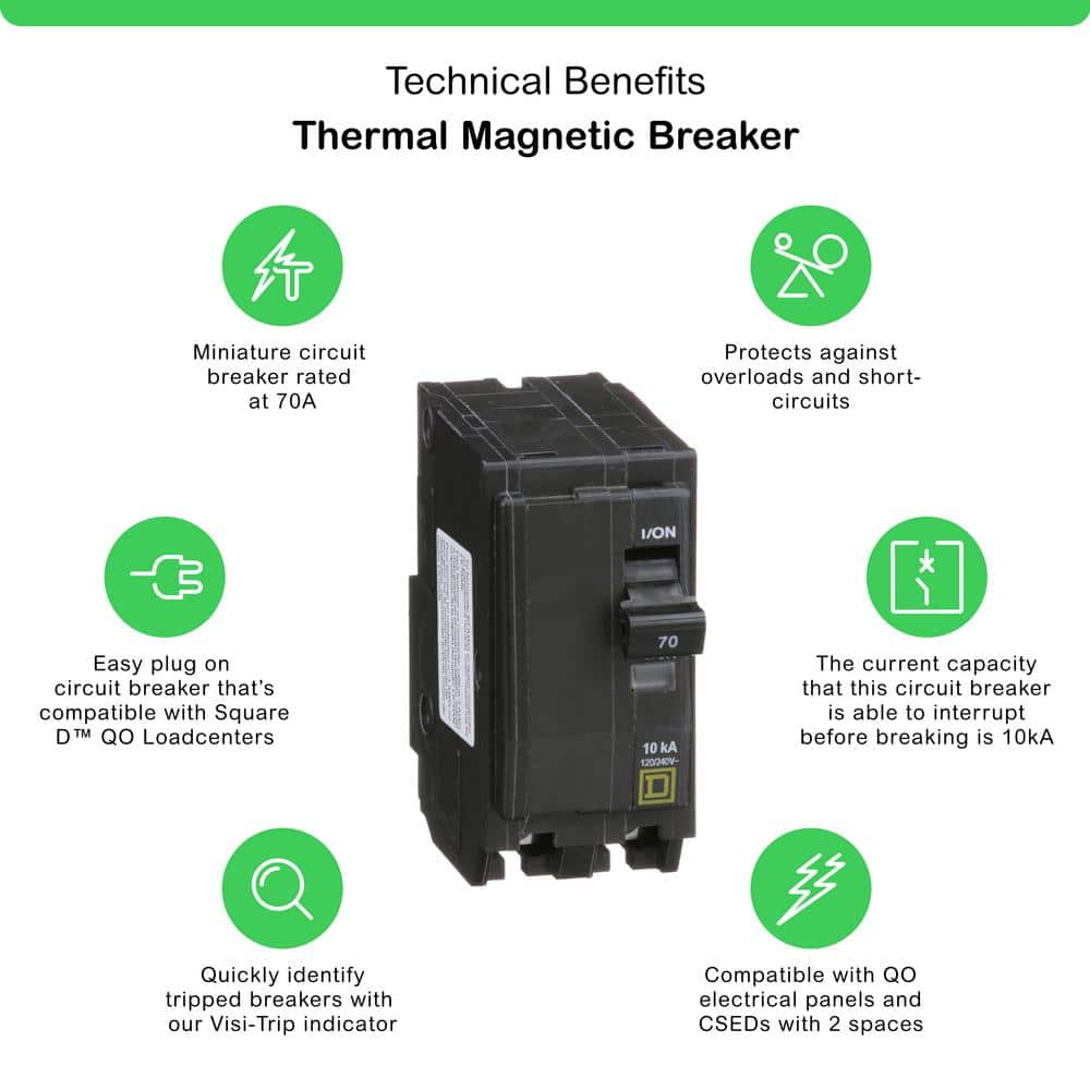 Square D QO 70 Amp 2-Pole Circuit Breaker