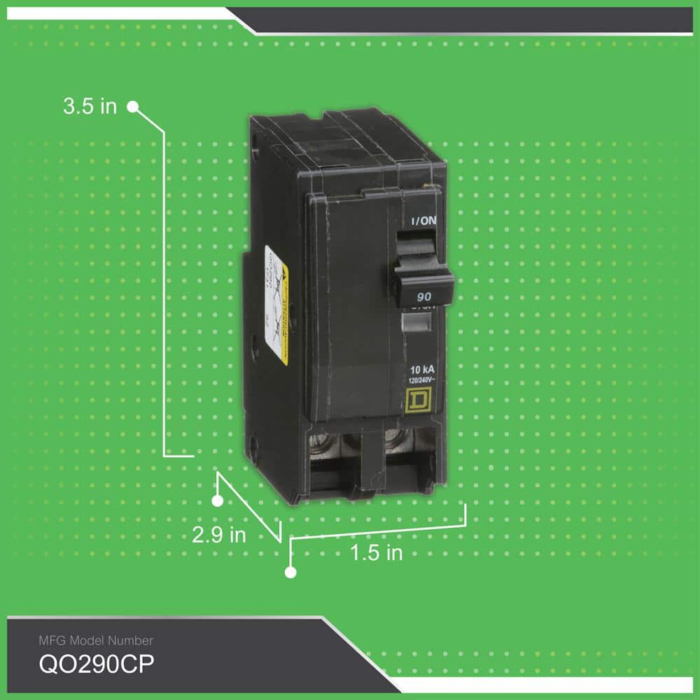 Square D QO 90 Amp 2-Pole Circuit Breaker