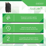 Square D QO 30 Amp 2-Pole Bolt-On Circuit Breaker