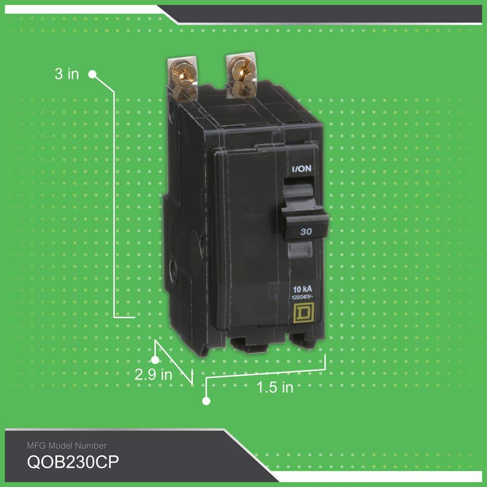 Square D QO 30 Amp 2-Pole Bolt-On Circuit Breaker