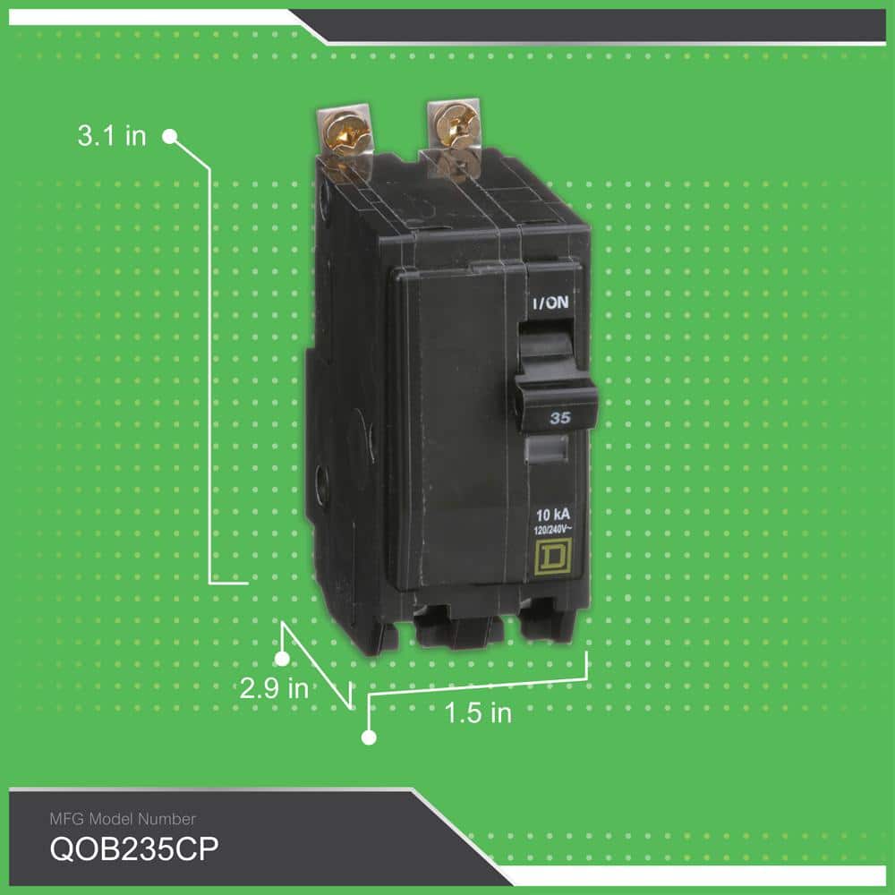 Square D QO 35 Amp 2-Pole Bolt-On Circuit Breaker