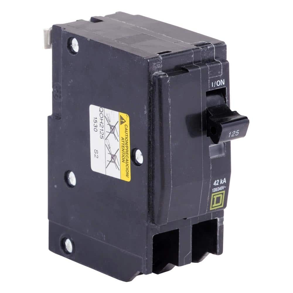 Square D QO 125 Amp 42kA 2-Pole Plug-In Circuit Breaker