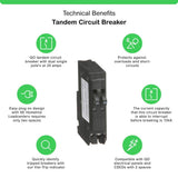Square D QO 2-20 Amp Single-Pole Class CTL Tandem Circuit Breaker