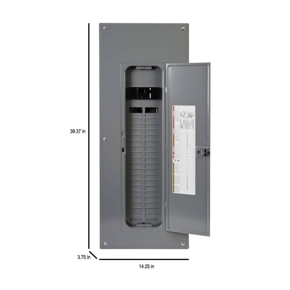 Square D Homeline 200 Amp 40-Space 80-Circuit Indoor Main Breaker Plug-On Neutral Load Center with Surge Protection Device (SPD) Value Pack