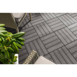 Design House Square 1 ft. x 1 ft. Wood-Plastic Composite Deck Tiles in Modern Ebony (6-Pack)